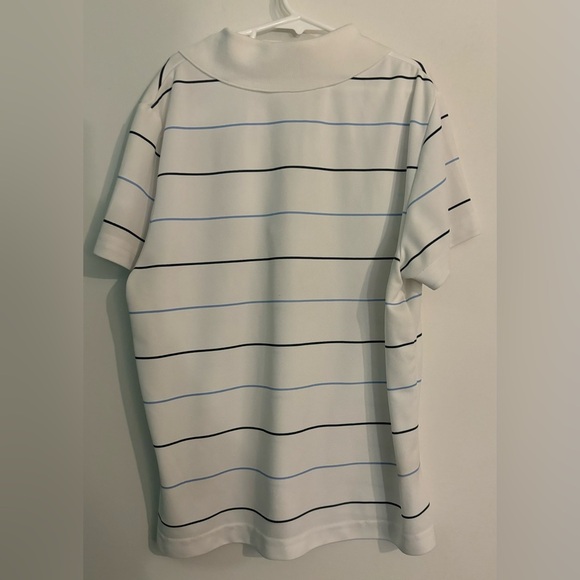 Lilly's Of Beverly Hills Boys Stripes White Blue Polo Sz Med Made In USA - Picture 2 of 6